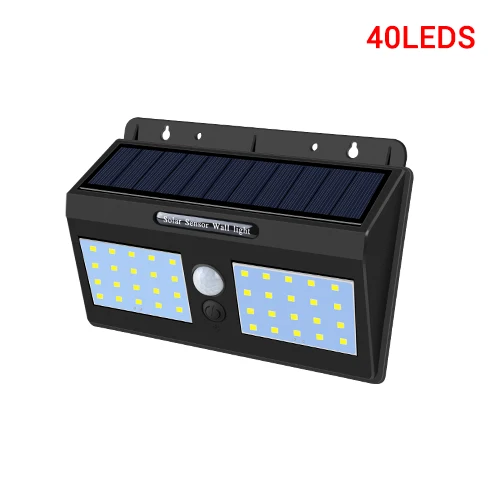 Style Four 40leds 100 светодиодов, уличная Солнечная лампа для сада, фонарь, светильник s на солнечной батарее, водонепроницаемый, PIR датчик движения, Sandlot, лампа, сделай сам, внешний светильник - Испускаемый цвет: Style Four 40leds