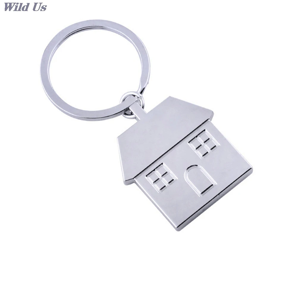 

1Pc Key Chain New Creative Gifts house Car Keyring Key Ring Trinket Car key ring Mini Novelty Souvenir Metal house