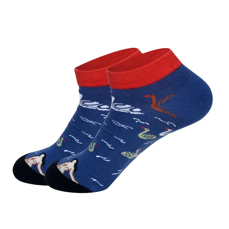 Летние Новые ботильоны красивые носки-невидимки художественный дизайнер