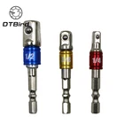 Переходник для сверл, 3 шт.лот, для ударного шуруповерта с шестигранным хвостовиком, квадратные сверла, набор удлинителей 14 дюйма, 38 дюйма, 12 бит