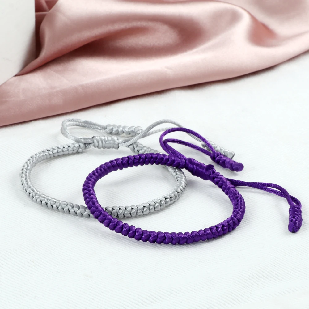 Плетеные браслеты из веревки 19 цветов тибетский плетеный браслет дружбы ручной