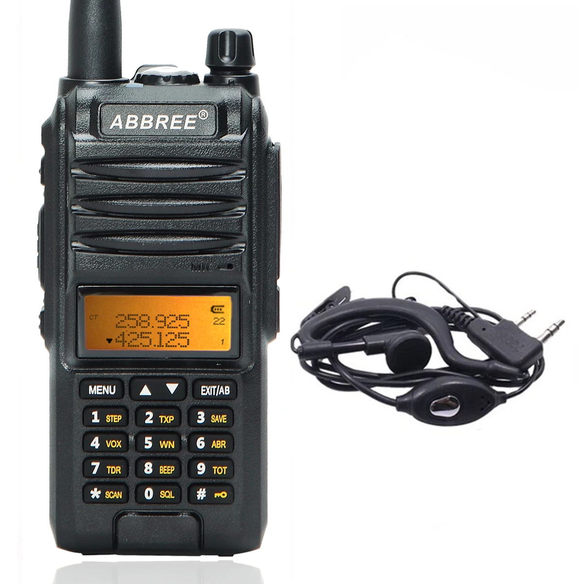 Abbree AR-F3 трехдиапазонный 8 Вт рация uhf vhf 220-260 МГц ветчина длинный диапазон ручной двухсторонний cb радио добавить тактическую антенну - Цвет: factory standard