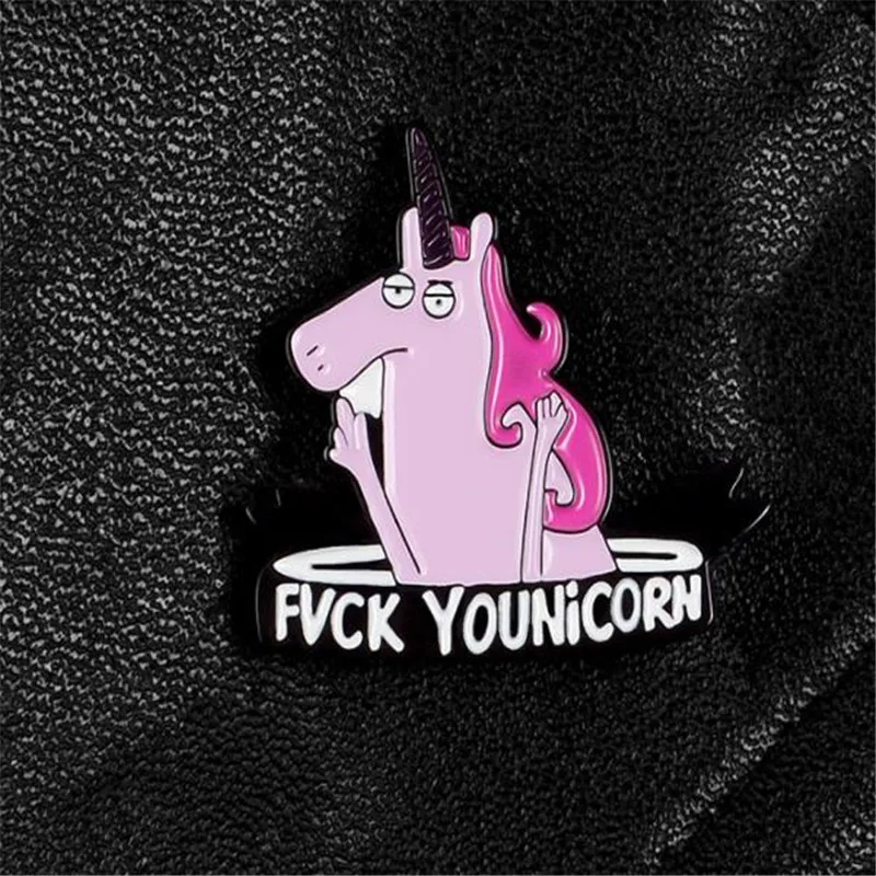 Новые милые животные Единорог металлический значок украшения одежды DIY брошь Kawaii