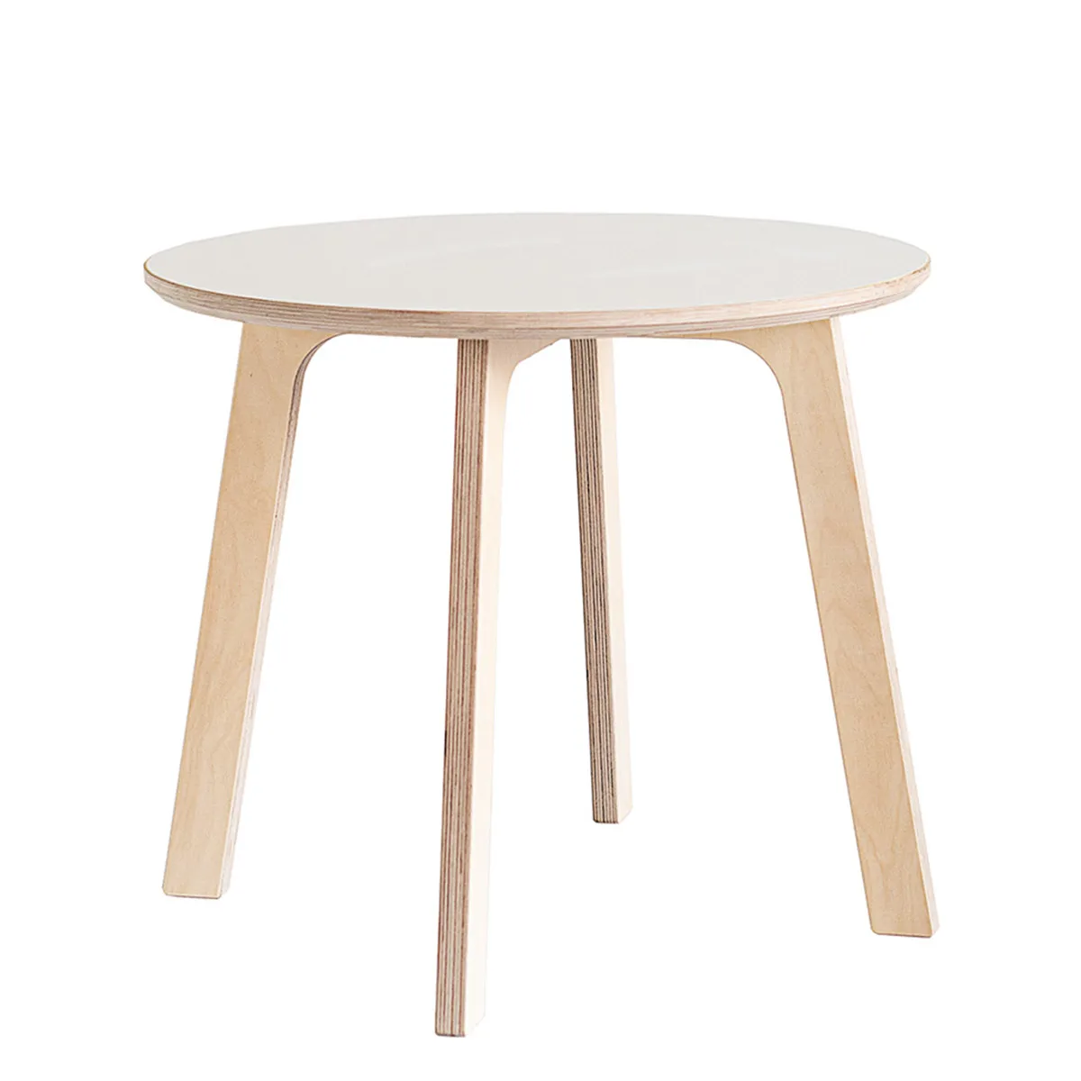 Детский круглый стол Kiddy's Store деревянный диаметр 60 см натурального и белого