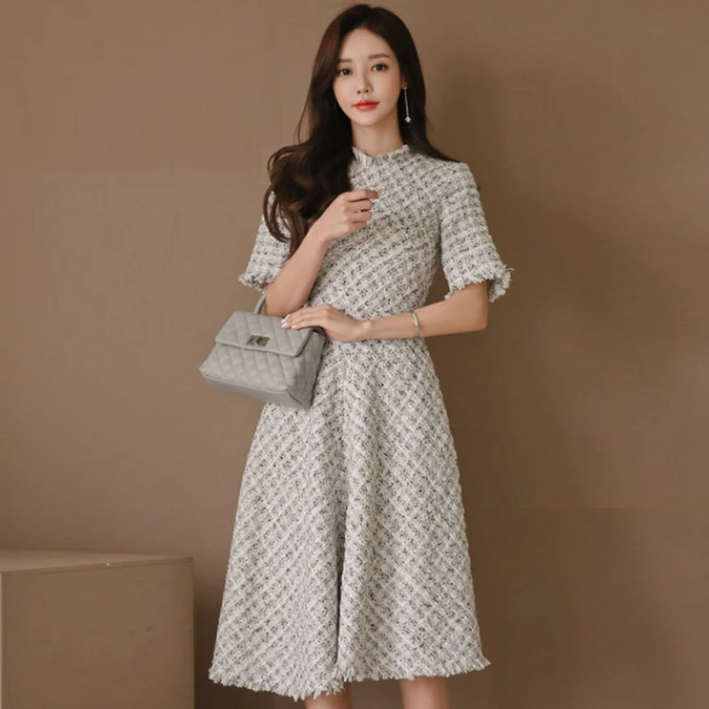 

Fashion women new arrival thick warm formal dress casual slim comfortable temperament trend sweet vintage party a-line dress