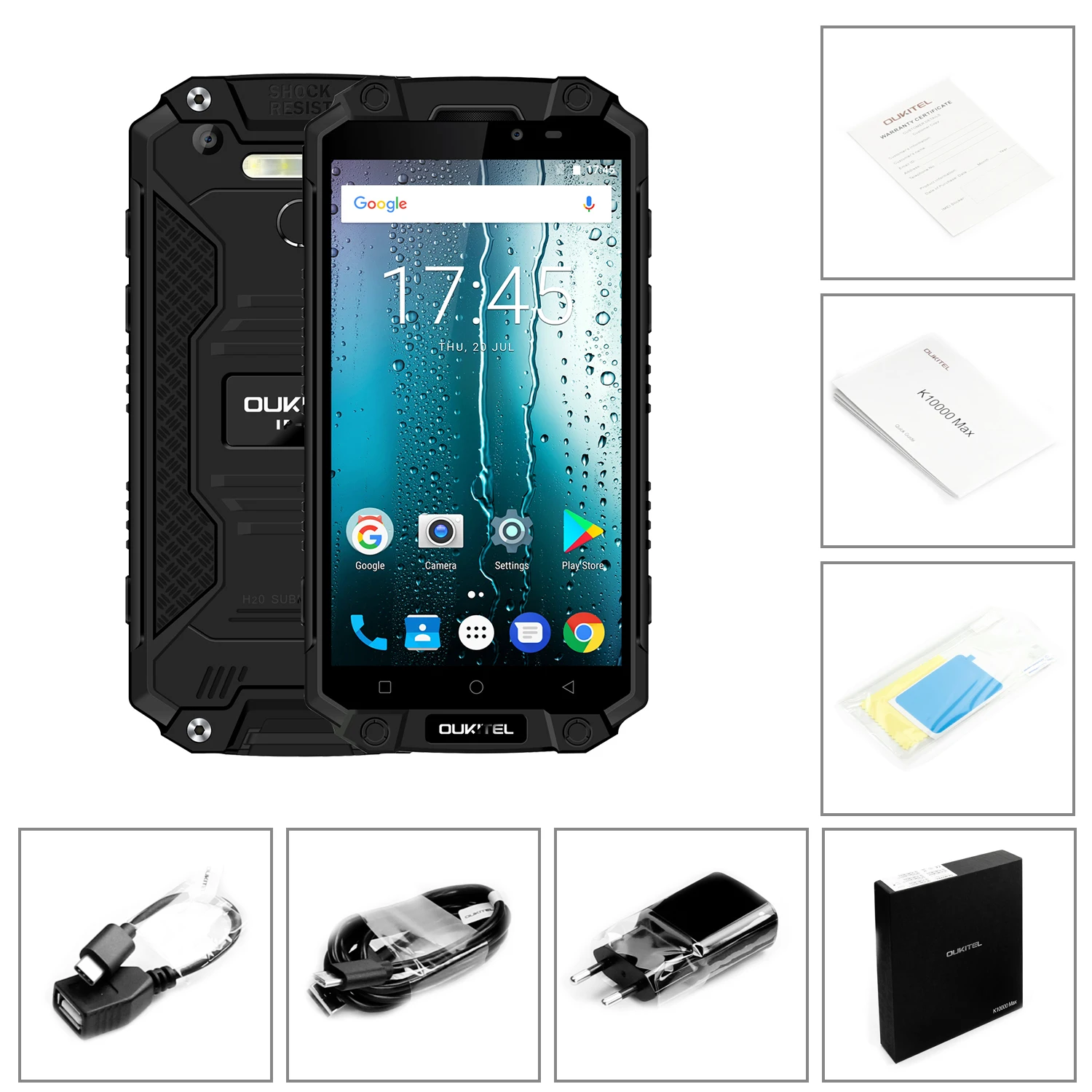 Oukitel K10000 Max IP68 водонепроницаемый пылезащитный противоударный мобильный телефон