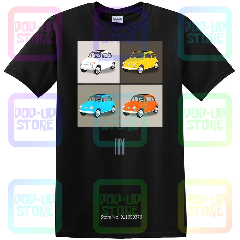 Авто epoca Fiat 500 - Cinquecento-футболка унисекс размер: Anni S-3XL | Мужская одежда