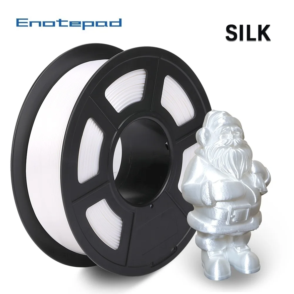 

Enotepad PLA Silk Filament 1.75mm 1kg Silk Texture Printing Filament For 3D Printer Dimension Accuracy +/-0.02mm