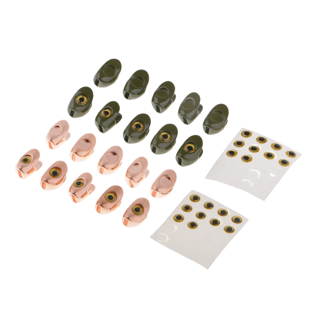 10pcs Fly Tying Skulpin Copper Head With 3D Eyes For Streamers / Tube Flies | Спорт и развлечения