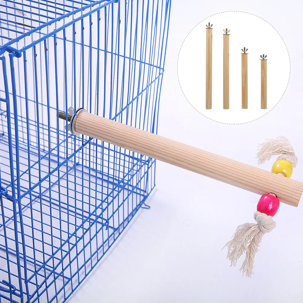 

4PCS Parrot Standing Rod Grinding Teeth Rod Birds Perch Standing Pole (4 Sizes)