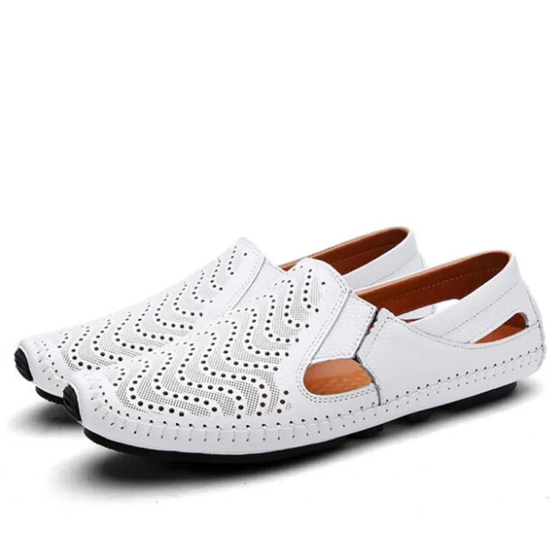 

Fashion Moccasins For Men Loafers Summer Walking Breathable Casual Shoes Men Hook&loop Driving Boats Men Shoes Flats