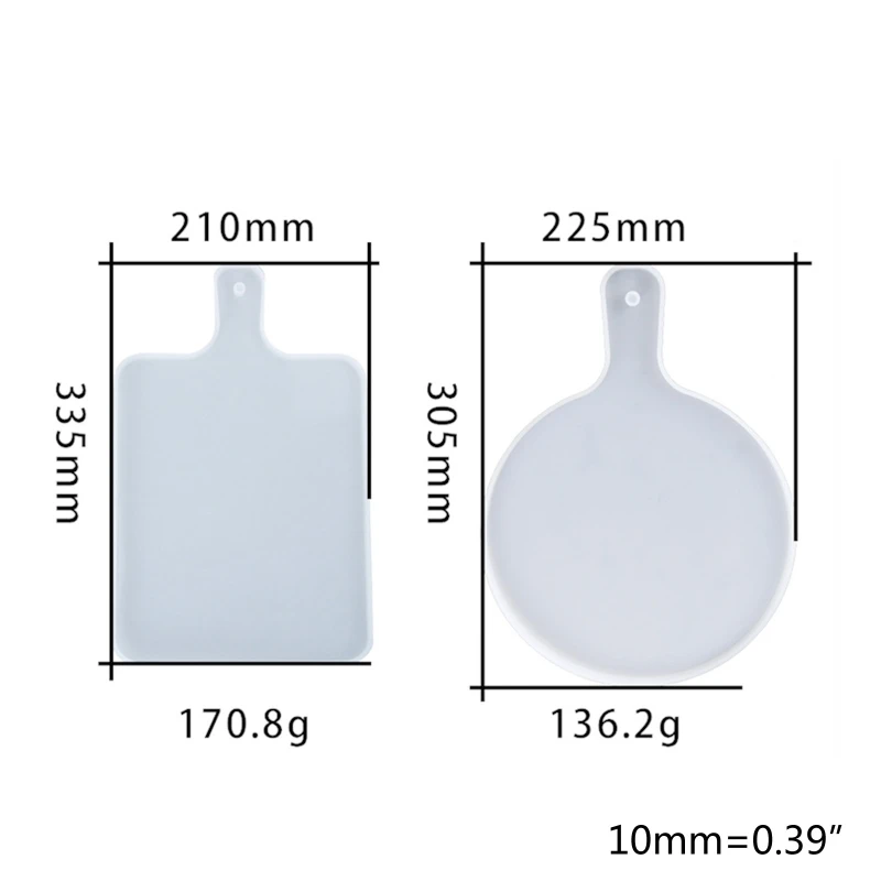 

DIY Crafts Compote Coaster Dinner Plate Crystal Epoxy Resin Mold Making Tool Handle Tray Silicone Mould