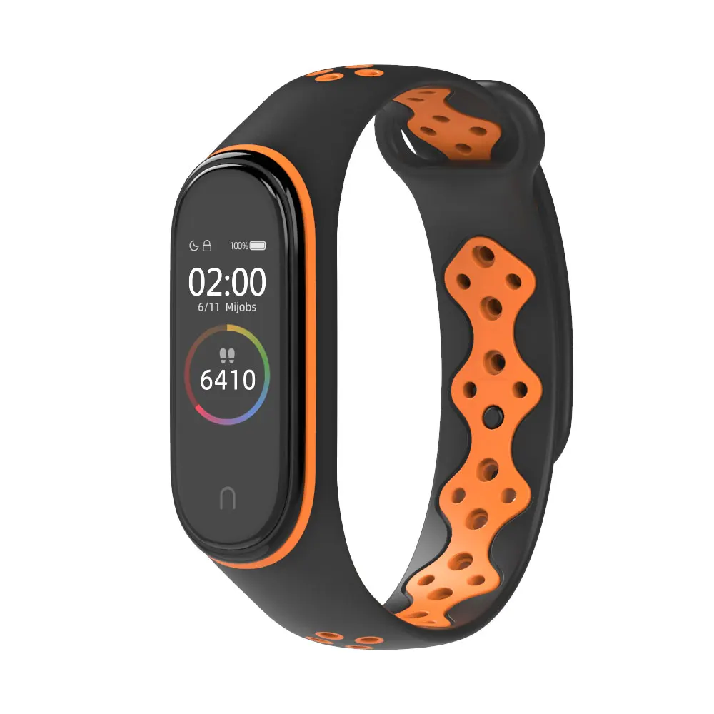 Mi Band 4 ремешок для Xiaomi спортивный браслет 3 браслеты силиконовые дышащие