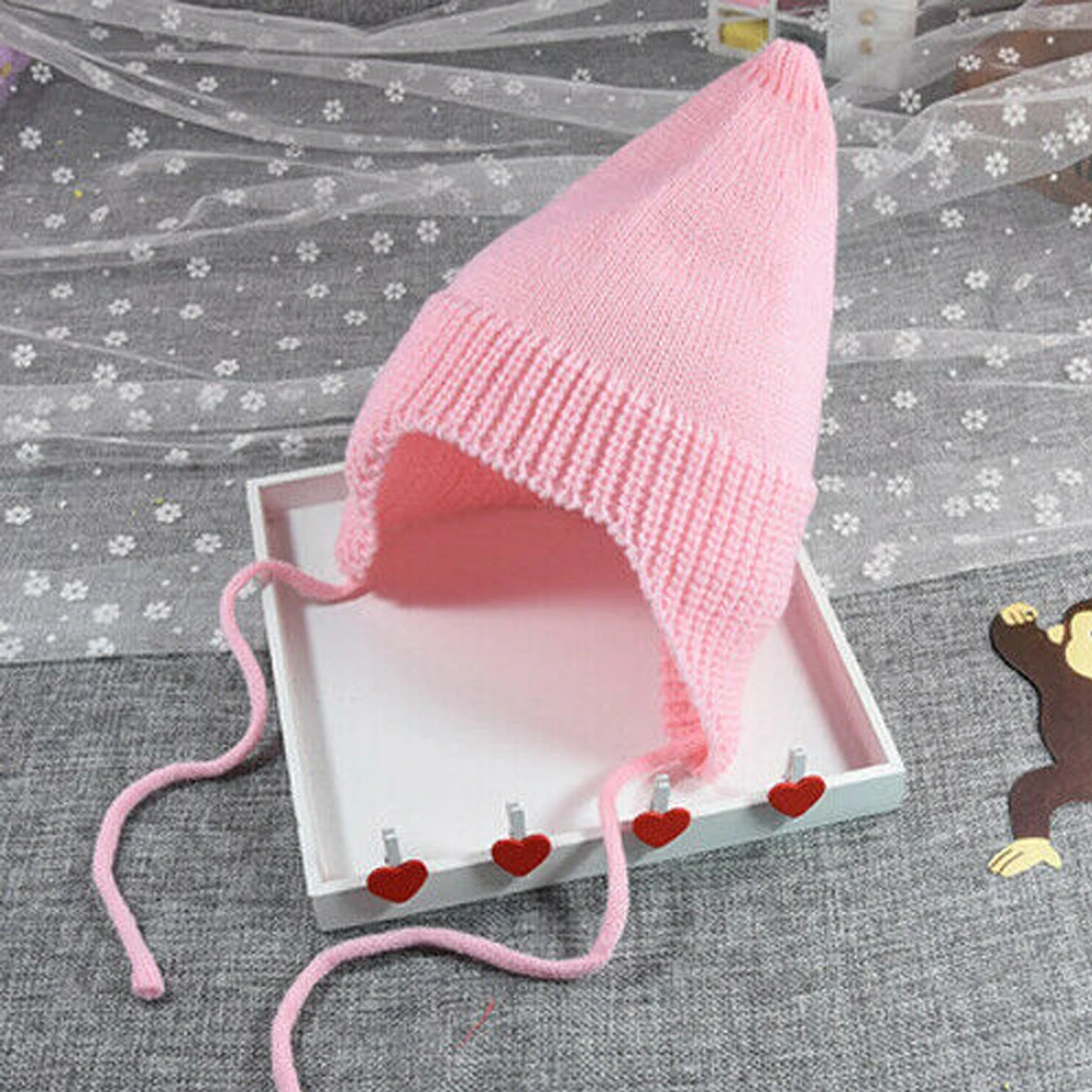 Hot Cute Toddler Kids Girl Boy Baby Infant Winter Warm Crochet Knit Hat Beanie Cap Black Candy Color Running Caps | Спорт и