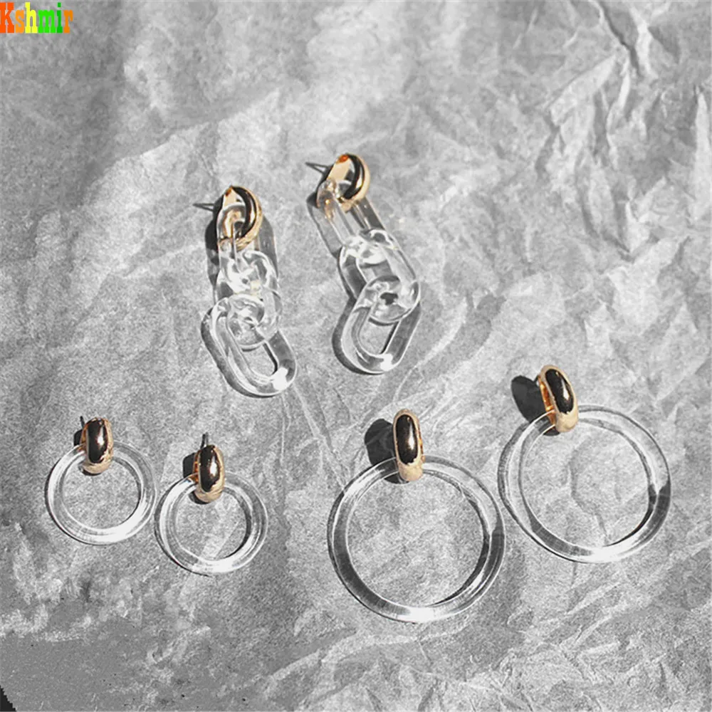 Kshmir 2020 геометрические металлические акриловые ацетатные новые стильные ретро