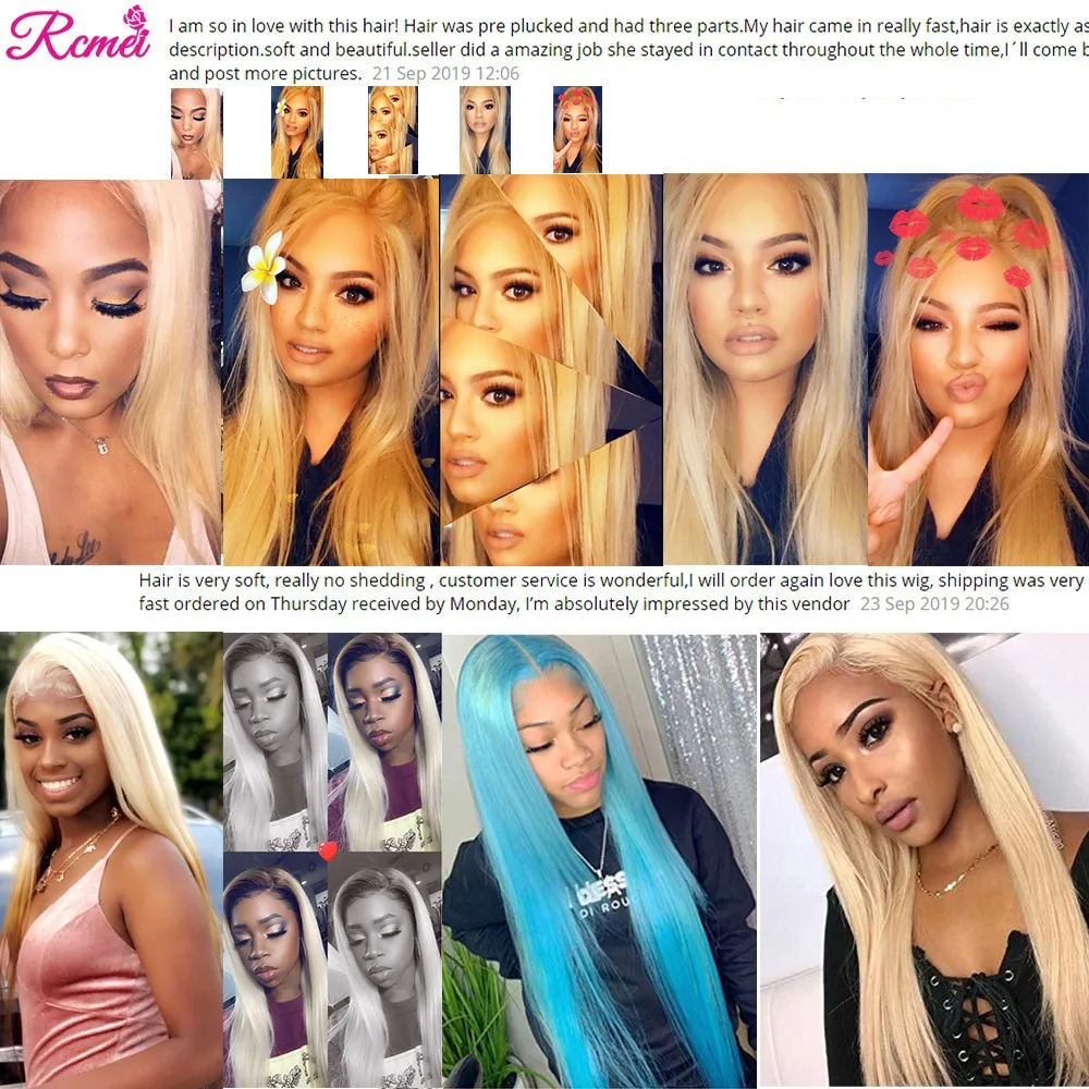 

613 Honey Blonde 1/3/4 Brazilian Hair Bundle Straight Weave 100% Remy Human Hair Weft 26 28 30 32 Inch Free Shipping Rcmei Hair