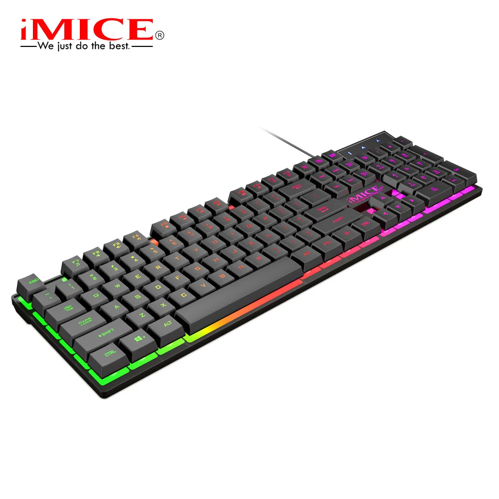 iMICE AK600 New Gaming Keybaord 104 Keycaps 3 Color LED Backlit Mechanical Click Felling Keyboard for Notebook PC | Компьютеры и офис