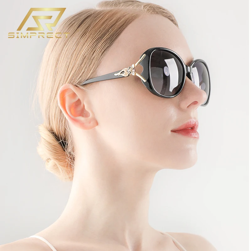 SIMPRECT Polarized Sunglasses Women 2021 Square Oversized Retro Anti-glare Driver's Sun Glasses Shades For | Аксессуары для