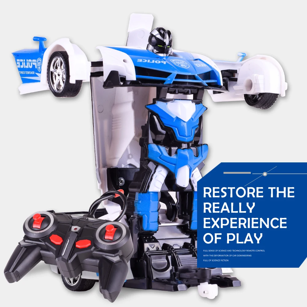 Remote Control Deformation Vehicle RC Model Racing Car One Key to Change Transformer Lamborghini Bugatti Toys for Children Boys