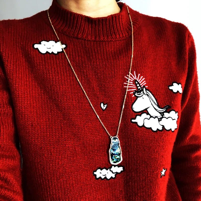 F. J4Z новинка Женское Ожерелье s роскошное цветное каменное ожерелье дизайнерское