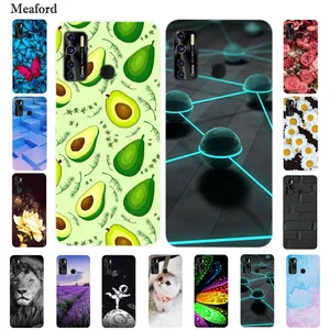 for tecno camon 15 air case silicone flower soft phone cases for tecno camon 15 case tpu fundas for tecno camon15 air coque capa free global shipping
