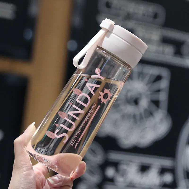 

Graduated plastic cup high temperature resistant sports cup portable boys and girls sports with handle creative trend cup big
