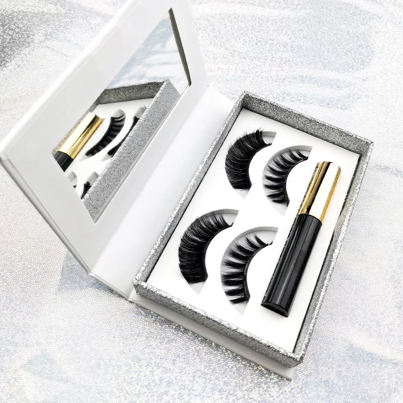 3 пары магнитных ресниц натуральные длинные магнитные жидкие подводки для глаз и