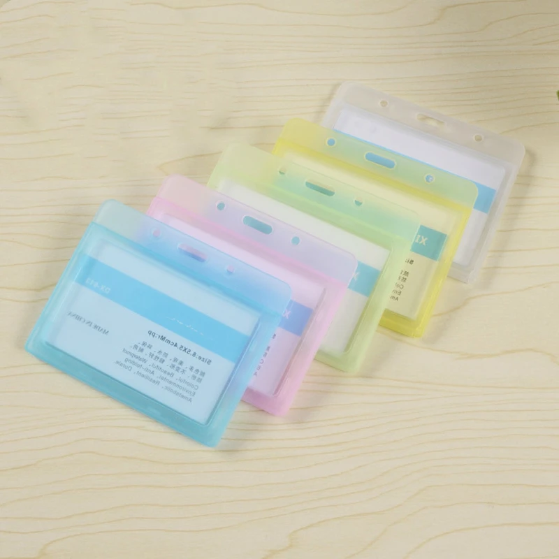 1 шт пластиковые прозрачные персонал работает держатель карты горизонтальная