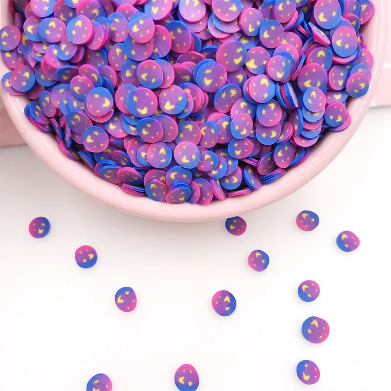 100 г Горячая глина Круглый звездное небо ломтик полимер брызгает для ремесла DIY