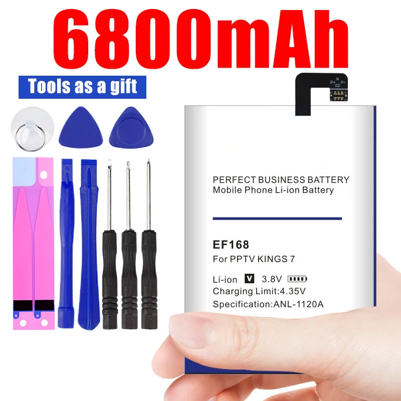 6800 мАч EF168 EF 168 Аккумулятор для Pptv King7 King7s Pp6000 мобильный телефон