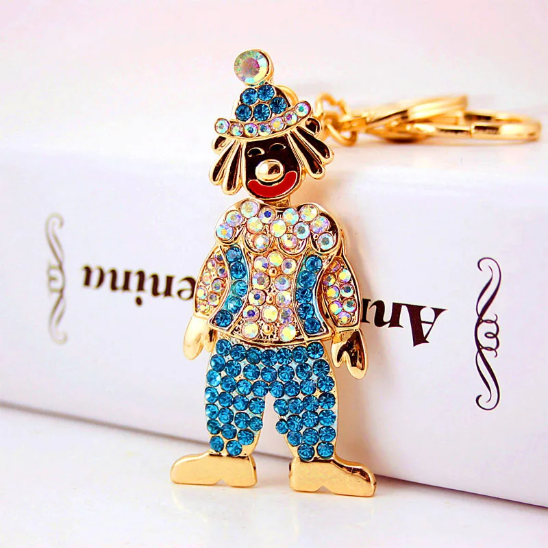 Креативные Мультяшные модные стразы Джокер хрустальные брелки милые клоуны
