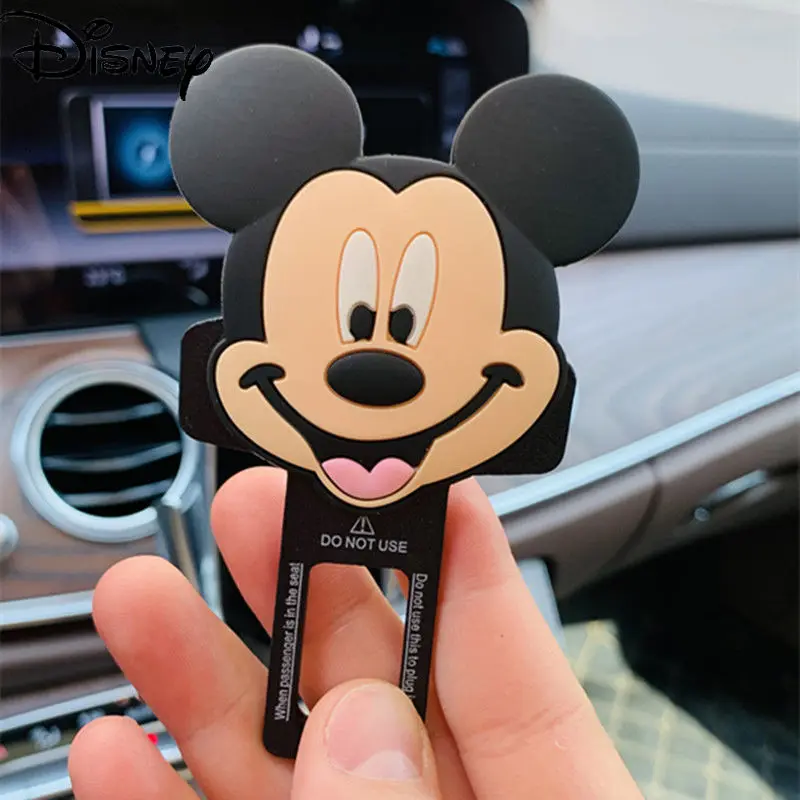 

Disney Cartoon Mickey Mouse New Cute Car Seat Belt Flap Plug Car Seat Belt Lock Tongue Bayonet Boys and Girls Universal