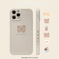 cute cartoon animal bear korean phone case for iphone 12 11 pro max xr x xs max 7 8 puls se 2020 cases soft silicone cover
