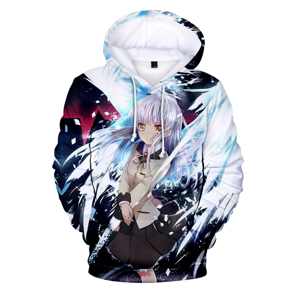 

Новинка, толстовки с надписью «Angel Beats» для мужчин и женщин, толстовка в стиле K-POP, толстовка в стиле оверсайз на осень и зиму, уличная одежда, ...
