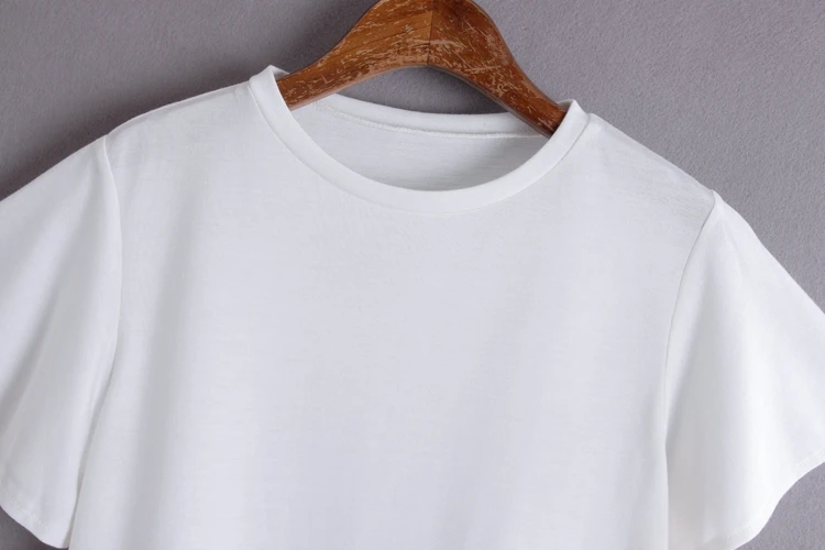 Футболка женская с коротким рукавом пикантный Свободный Топ на плечах размер