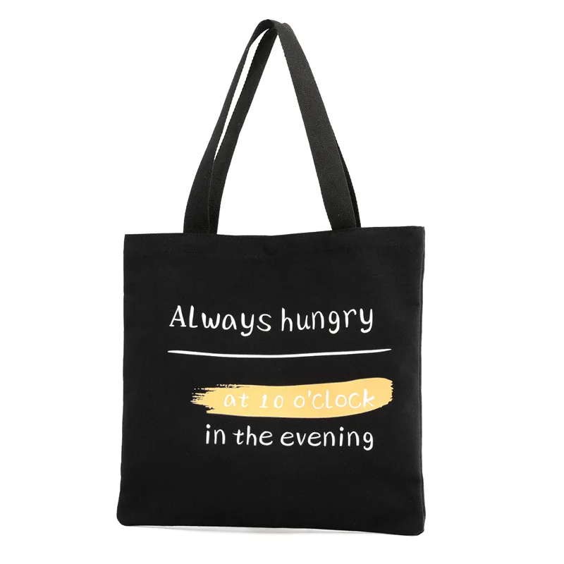 New Summer Yellow Women Harajuku Letter Print Canvas Vintage Casual Shoulder Bags Girls Beach Bag Practical Foldable Reusable | Багаж и