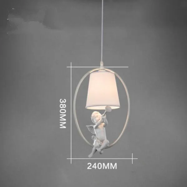 

Modern resin Angel Chandelier led lamps creative art estaurant living room lamp pendant E14 led lustre lighting Chandeliers MING