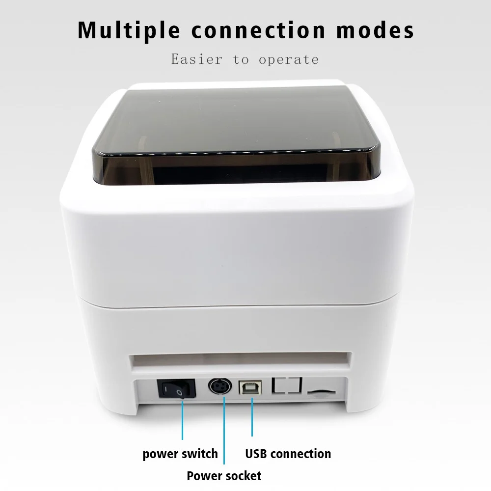 4-дюймовый Настольный Термопринтер для печати этикеток шириной 25-115 мм принтер