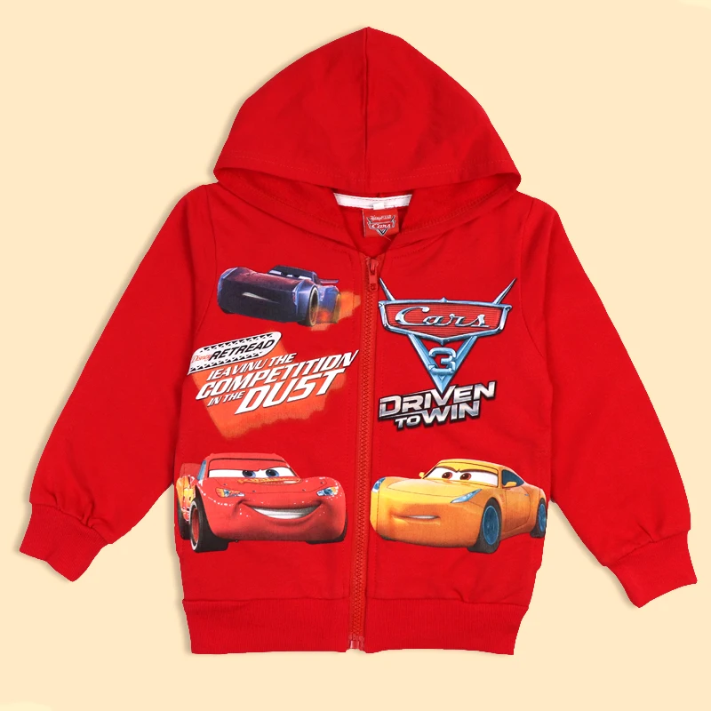 Disney New Boy Jacket Cotton Spring Autumn Children's Hoodie Baby Kids Coat Winter Fashion Anime Clothes Cartoons Car McQueen