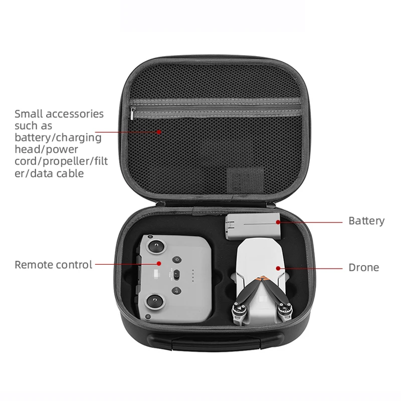 PooSue Portable Mavic Mini 2 Hard Shell Drone Handbag Bag Outdoor Carry Box Case for DJI Mini 2 Accessories