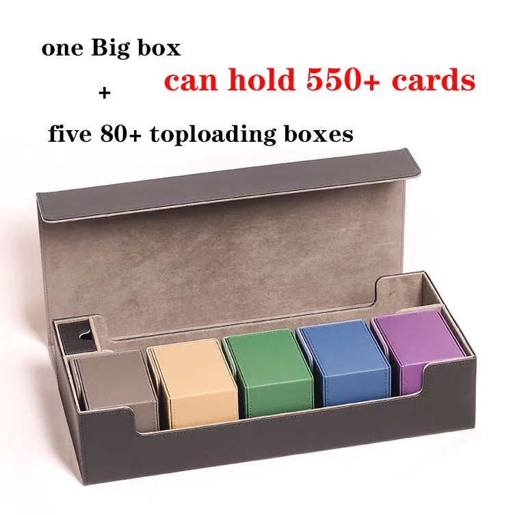 Большой черный чехол для карт коробка хранения настольных игр MTG/TCG/PKM/PTCG/YGO Yugioh