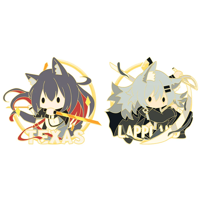 

Game Anime Arknights Lapland Texas Bag Metal Badge Brooch Pin Bags Pendant Button Collection Student Toy Cosplay Costume Props