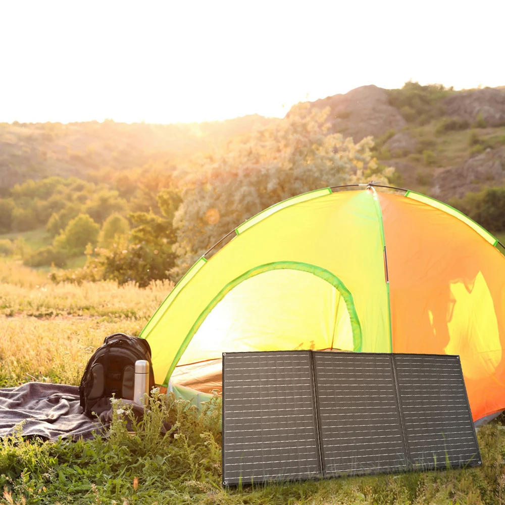 

solar panel foldable 12v 150w folding portable solar charger photovoltaic kit home system for car RV boat camper caravan camping