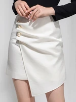 white skirt elegant fashion irregular a line summer harajuku clothes high waist 2021 europe and america ropa aesthetic mujer