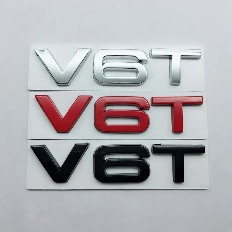 1 шт. 3D V6T V8T глянцевая черная буква номер эмблема автостайлинг брызговик боковой