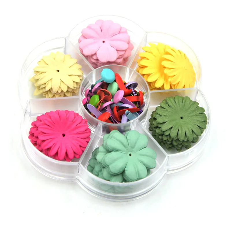 Ассорти цветов штифтики для скрапбукинга украшение Brads Мини Металл бронза сделай