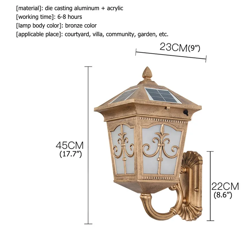 

FAIRY Outdoor WallÂ LedÂ Light Solar Patio Modern Sconce LED Waterproof Lighting For Porch Balcony Courtyard Villa