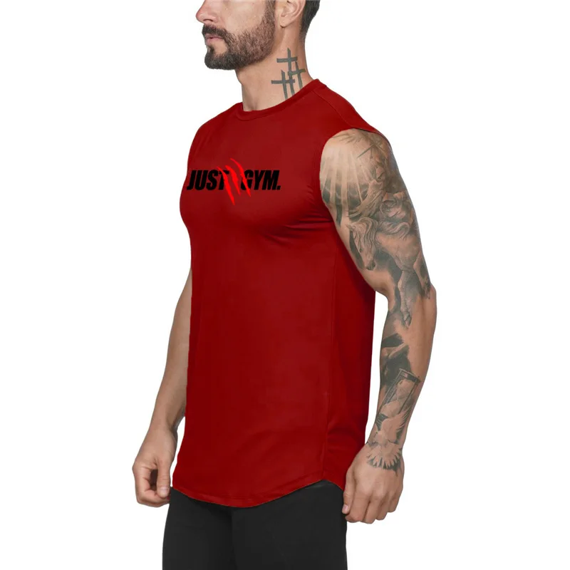 

New fashion cotton sleeveless shirts muscle tank top men Fitness shirt mens singlet Bodybuilding workout gym vest fitness men