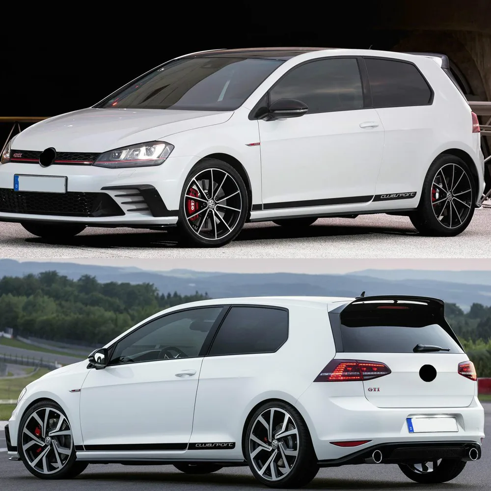 2 шт. для-Volkswagen Golf 7 MK7 эффективные спортивные полосы Автомобильная дверь боковая