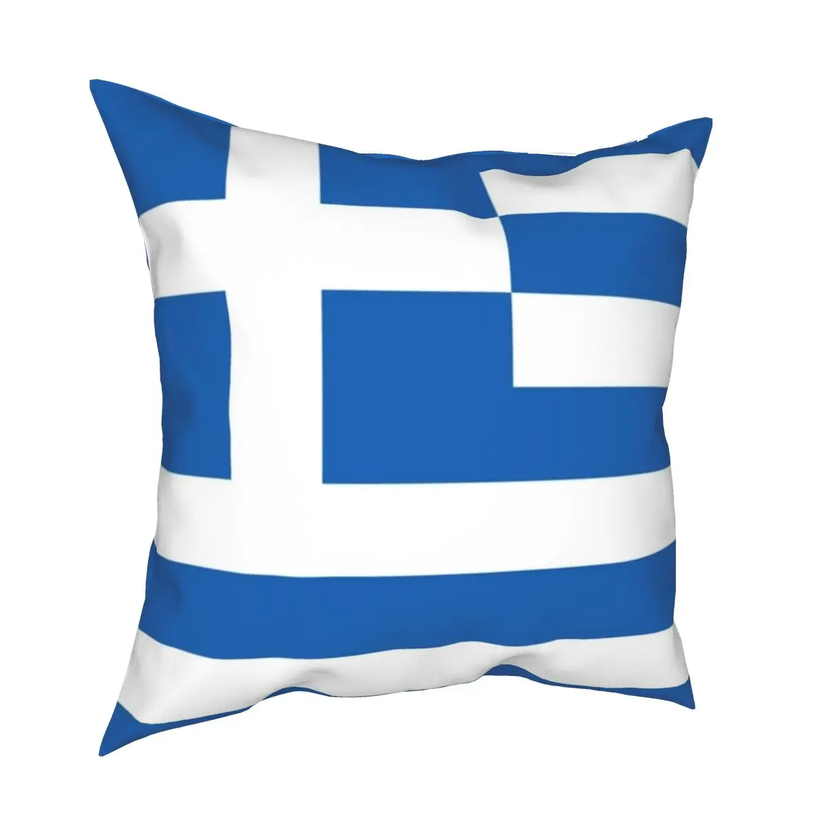 

Flag Of Greece Square Pillowcase Polyester Pattern Zip Decor Throw Pillow Case for Room Cushion Cover 18"